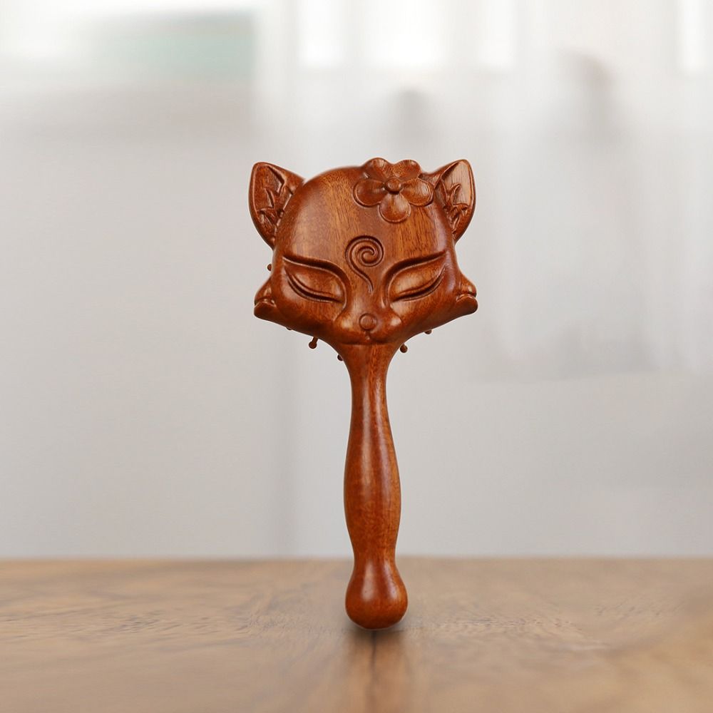Bamboo Hair Brush - Handheld Animal Shape Air Bag Sandalwood