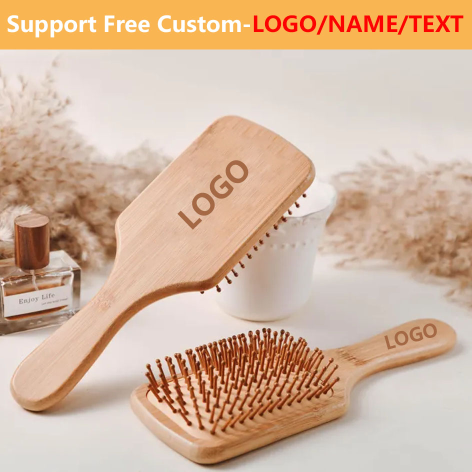 Personalize Custom Wood Air Cu - đánh giá và giá Bamboo Hair Brush