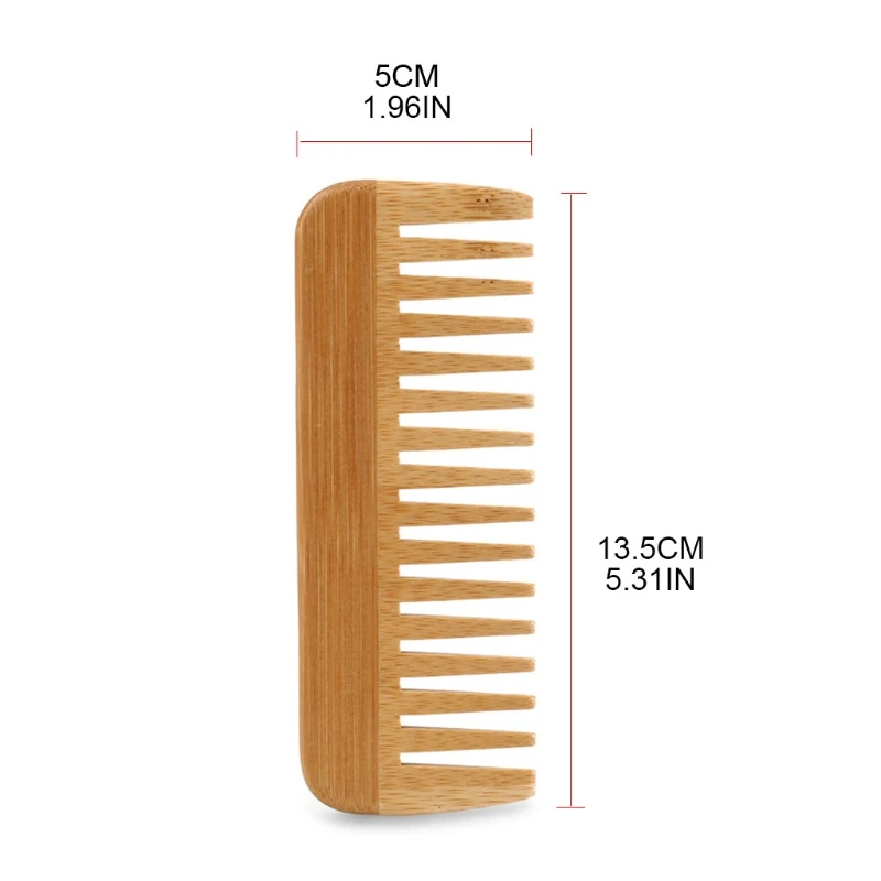 Natural Bamboo Wide Toothed Co - đánh giá và giá Bamboo Hair Brush