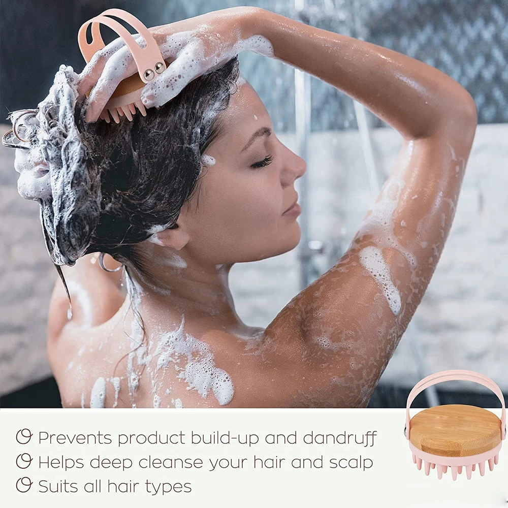 New Scalp Massager Shampoo Bru - đánh giá và giá Bamboo Hair Brush