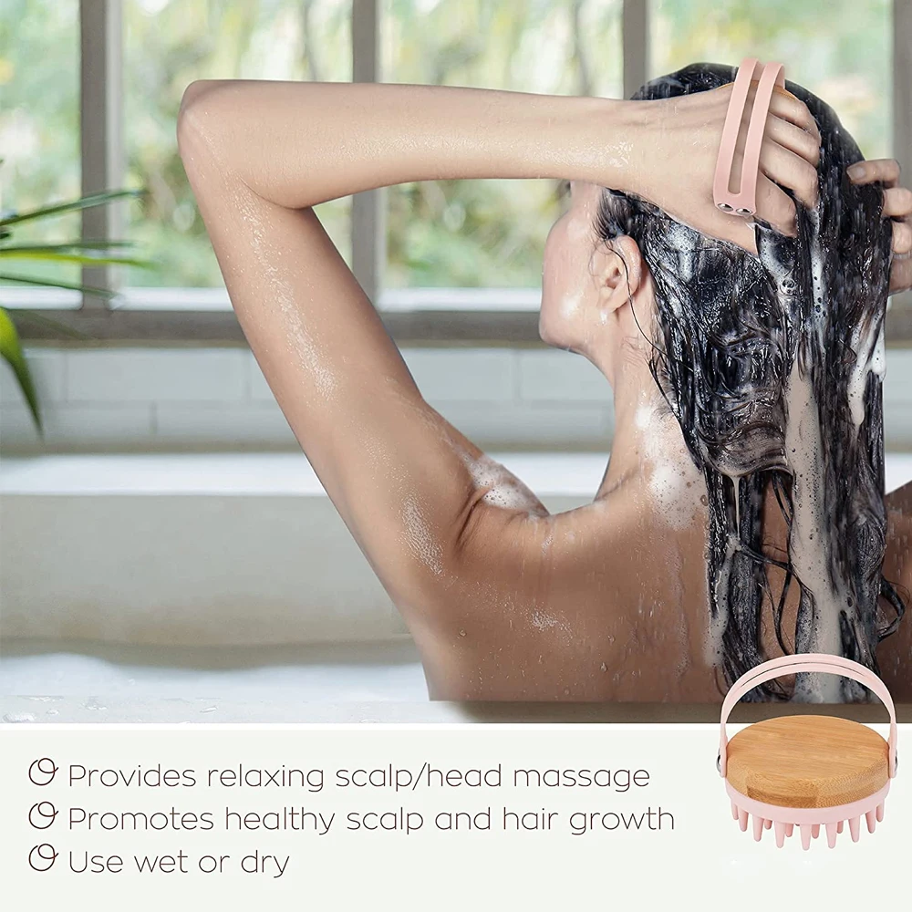 New Scalp Massager Shampoo Bru - đánh giá và giá Bamboo Hair Brush