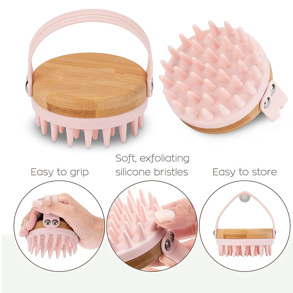 New Scalp Massager Shampoo Bru - đánh giá và giá Bamboo Hair Brush