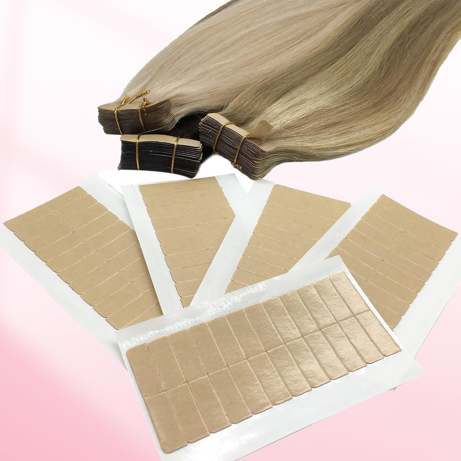 72Tabs(6sheets）Hair Extension  - đánh giá và giá Hair Extension Tape In