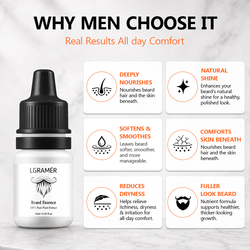 Men's Beard Growth Serum Nouri - đánh giá và giá Hair Care Hair Serum