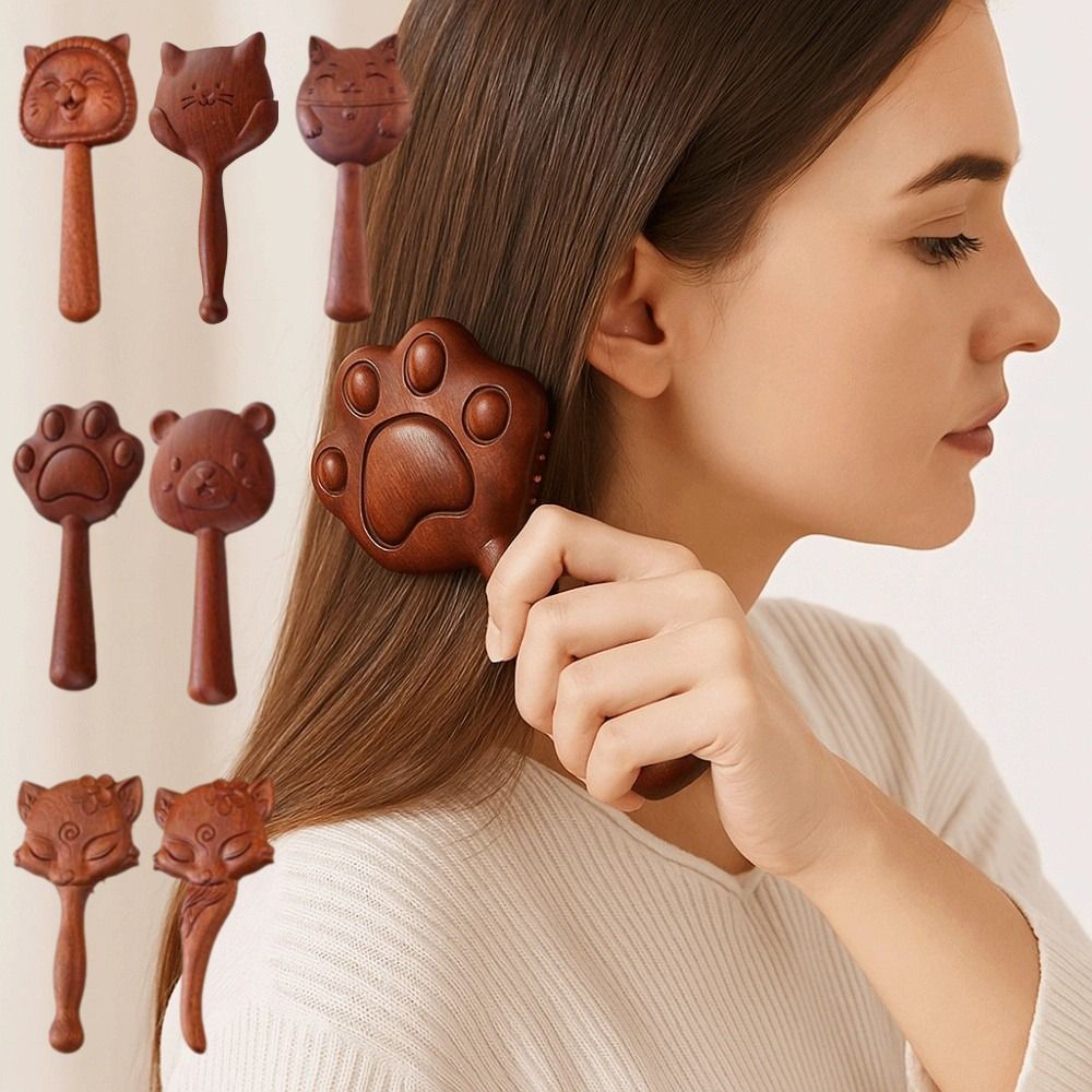 Handheld Animal Shape Air Bag  - đánh giá và giá Bamboo Hair Brush